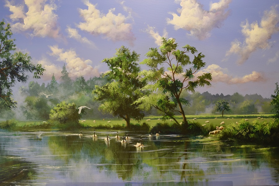 Paint Water, Reflections and Skies in Acrylics